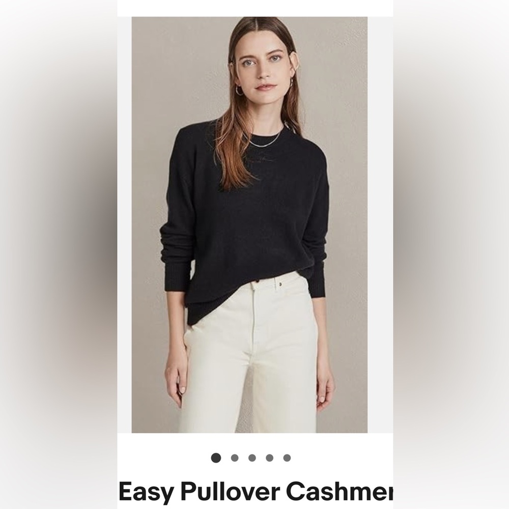 Theory NWT Easy Black 100% Cashmere Sweater